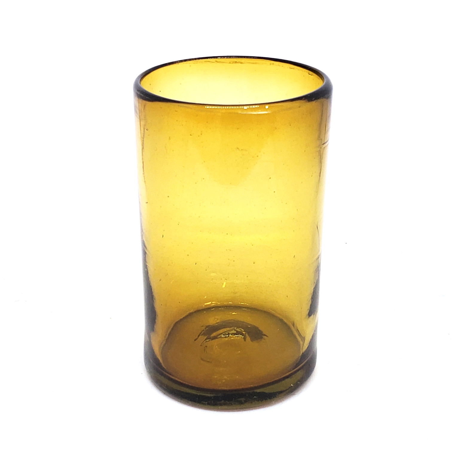 Vasos de Vidrio Soplado / Juego de 6 vasos grandes color ambar / Éstos artesanales vasos le darán un toque clásico a su bebida favorita.
